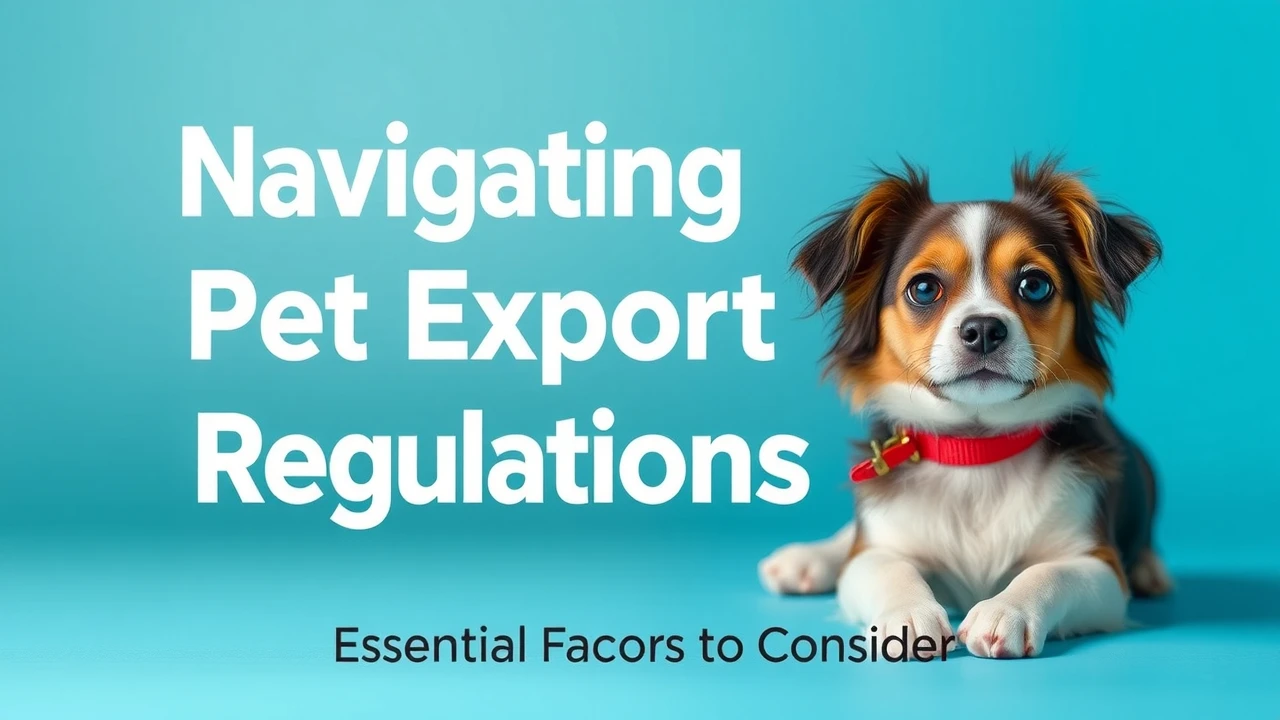 Navigating Pet Export Regulations: Essential Factors to Consider